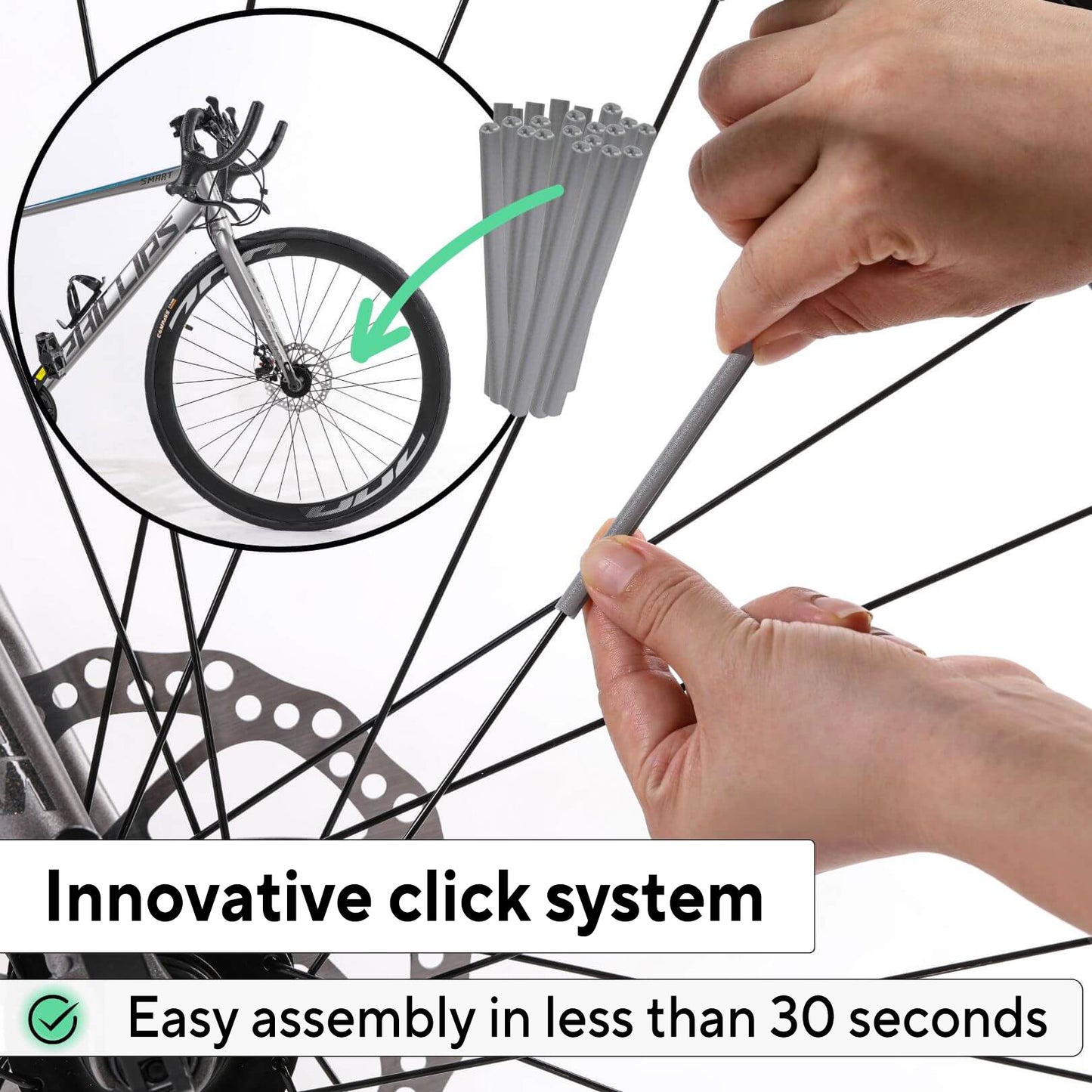 Nuvoria® Spoke reflectors set (12 pieces)